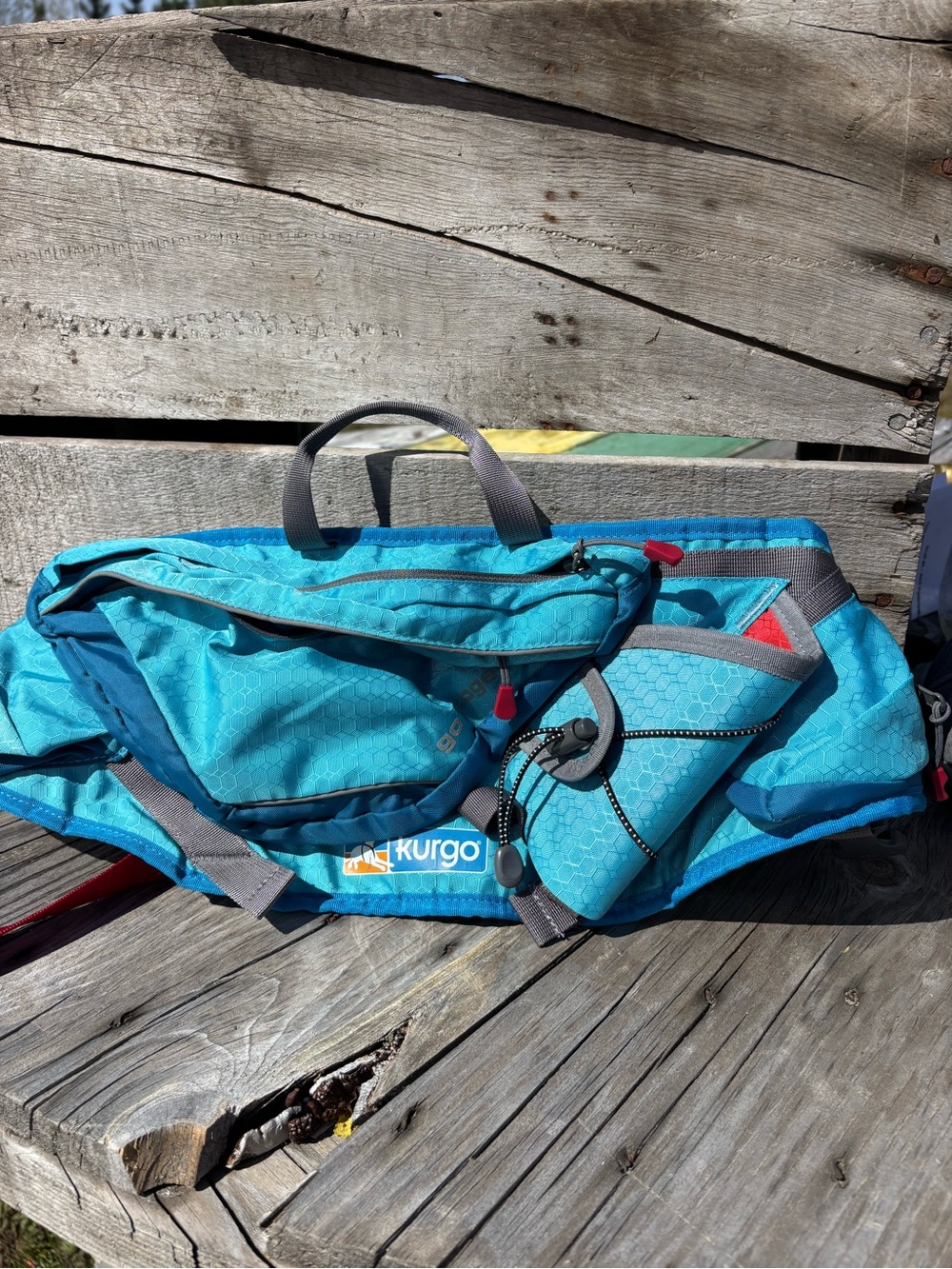 Kurgo Dog Backpack Harness Hiking Pack Blue Adjustable Travel Gear